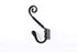 B&M - 5 x Antique Black Twisted Hook Cast Iron Coat and Hat hook - Pack of 5