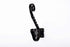 B&M - 5 x Antique Black Twisted Hook Cast Iron Coat and Hat hook - Pack of 5