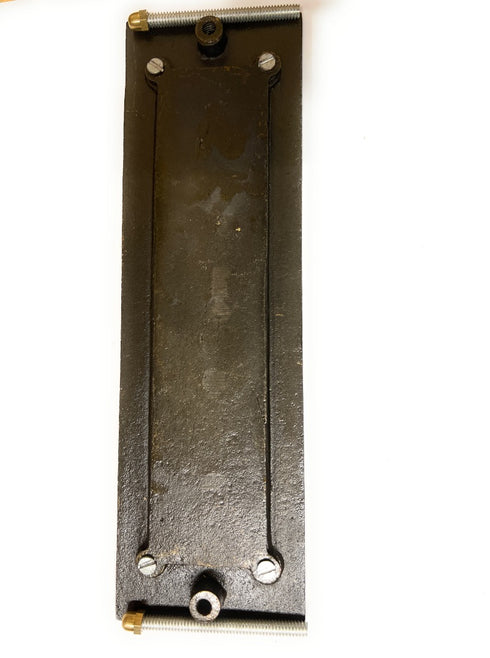 B&M - Antique Brass Fixed Letter Plate 10 x 3 inches - LETTERS Embossed on Solid Brass supplied with fixing bolts| Without mail slot| Fixed letter plate