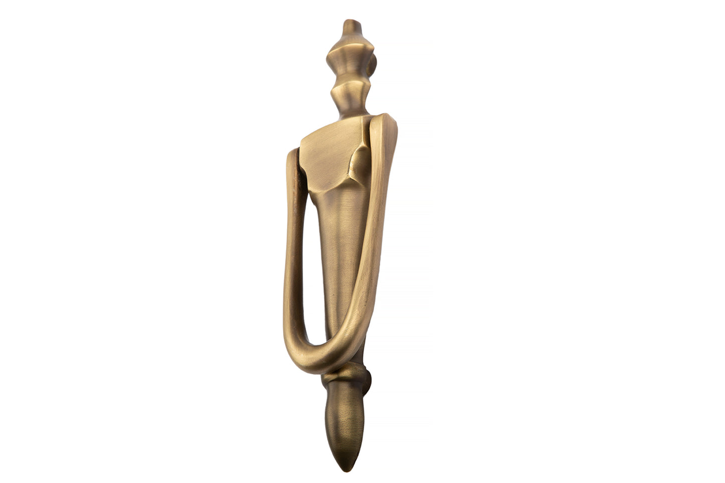 BRASS SLIMLINE DOOR KNOCKER 185*45MM AB