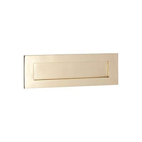 Solid Brass Victorian Letterbox Finished in Polished Satin Brass Letter Plate (10''x3'')
