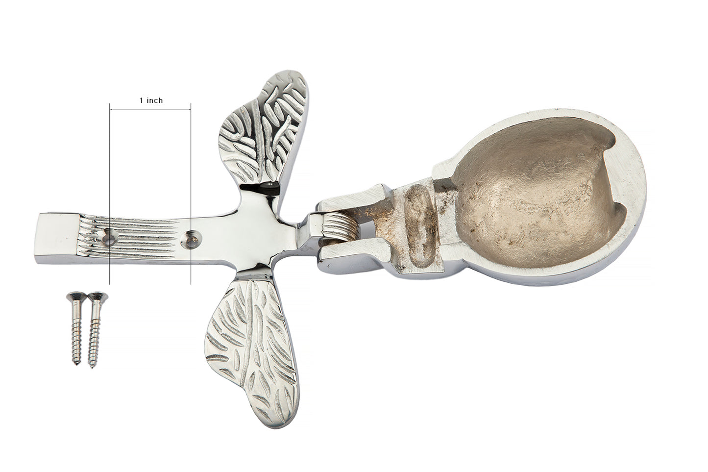 Solid Brass Bumble Bee Door Knocker in Antique Chrome