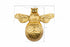 B&M - Solid Brass Bumble Bee Door Knocker Polished Brass Supplied with Matching Fixing Screws