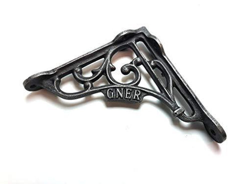 Wonderful Cast Iron Wall Shelf Brackets from a Steam Railway Carriage (1 Pair)