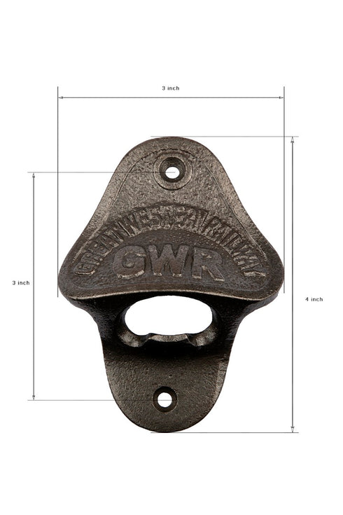Vintage GWR Bottle Opener Wall Mounted - Cast Iron Supplied with Fixing Screws
