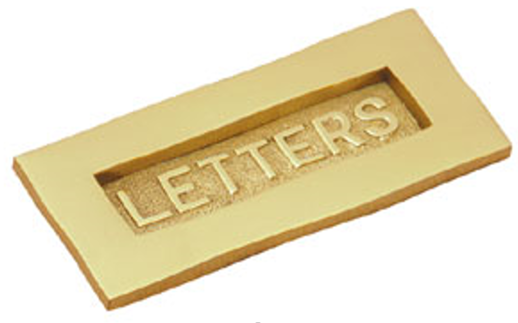 B&M Solid Brass Polish Letter Plate 10 * 3 - Letters Embossed