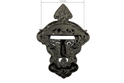 Antique Black Angel Cherubs Door Knocker - Large (7'' width x 10'' height )