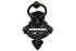 Antique Black Angel Cherubs Door Knocker - Large (7'' width x 10'' height )