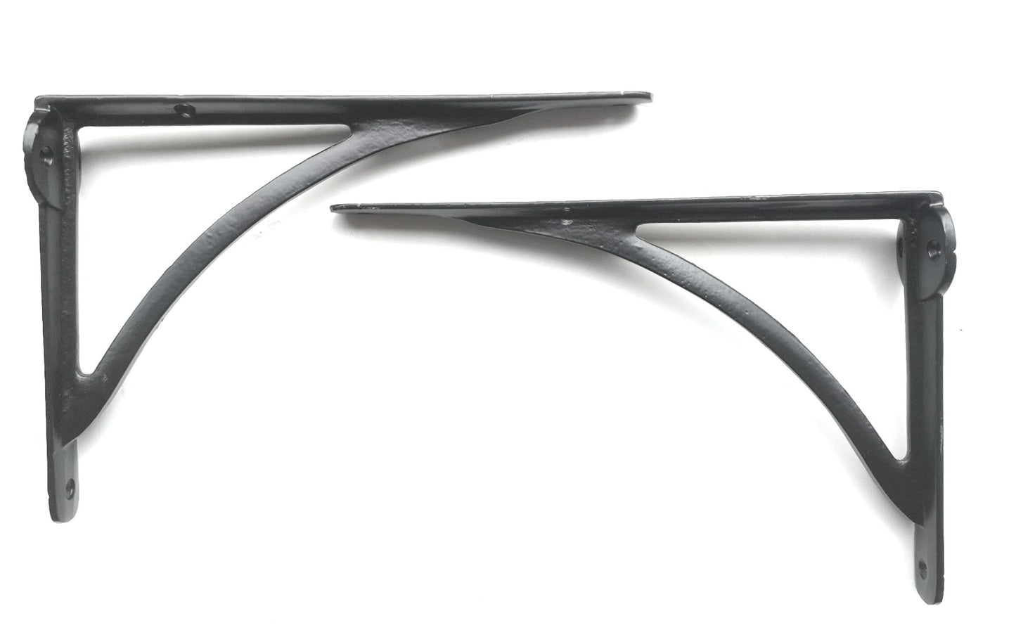 Decorative Pair of Ironbridge Shelf Brackets 8 X 10 Inch with Antique Black available with matching fixings