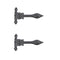 Black Cast Iron Spear Hinges Leaf Design Pair Of New (6