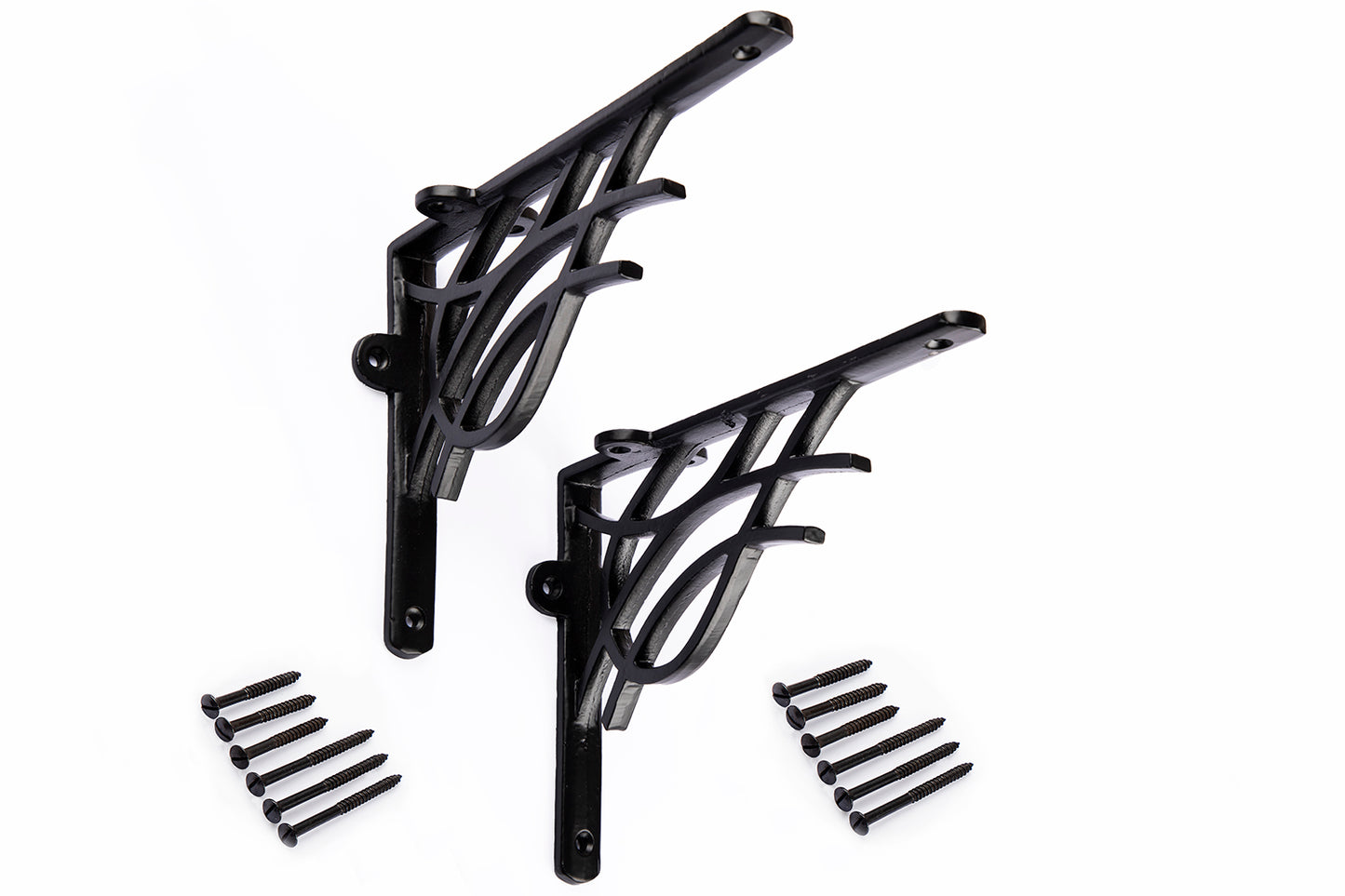 6''X4.5'' Designer Antique Black Shelf Bracket - Pair OF High Quality Cast Iron Shelf Bracket