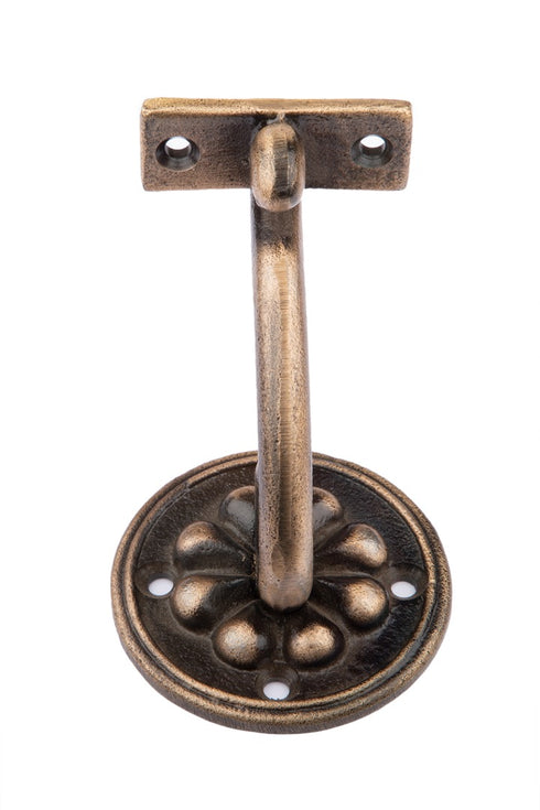 Cast Iron Handrail Bracket Antique Brass - Handmade - High Quality - Decorative