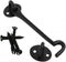 B&M 1Pcs 4 inch Barn Door Lock, Cabin Hook Eye Latch Gate Door Swivel Window Door Hook with Mounting�Screws�(Black)