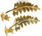 Brass Curtain Tie Back Fern Leaf Antique or Polished Brass Home Decoration