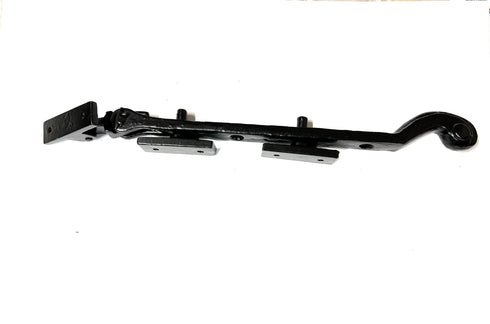 Solid Head Style Black Antique CAST Iron Solid Tail Window Casement Stays Fasteners Handle Curly (10''/250MM Stay)