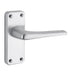 Pair Of Modern Victorian Straight Aluminium Finish Lever Latch Door Handle 4