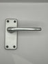 Pair Of Modern Victorian Straight Aluminium Finish Lever Latch Door Handle 4