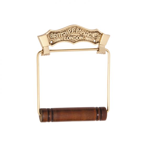 British Toilet Roll Holder - Polished Brass