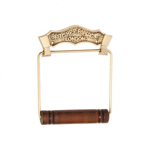 British Toilet Roll Holder - Polished Brass