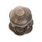 Solid Brass Decorative Centre Door Knob - Antique Brass Finish