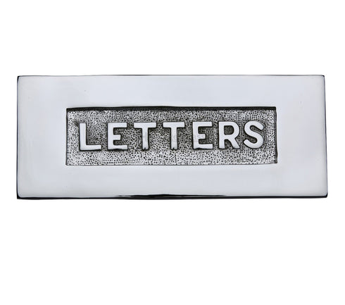 B&M Solid Brass Chrome Polish Letter Plate 10 * 3 - Letters Embossed