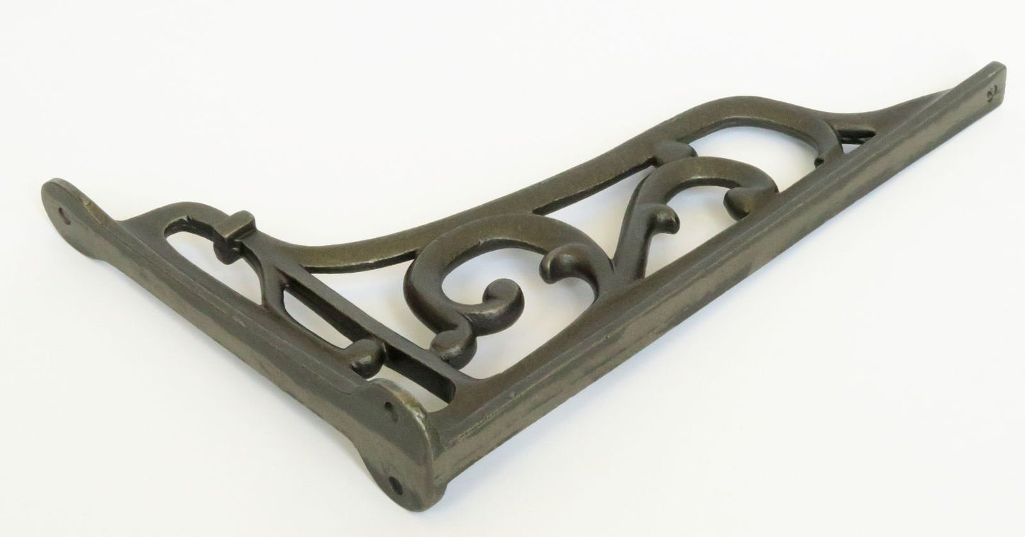 Castelion® Pair of Cast Iron Edwardian Scroll Shelf Brackets | Home Accessories | Shelf Hardware | Ornate Home Decor | Shelving Brackets and Supports | 15cm x 22cm / 6" x 9"