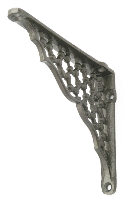 Castelion® Pair of Honeycomb Shelf Brackets - Brass or Cast Iron 6" x 5" (15cm x 12cm) [Cast Iron]
