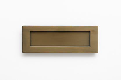Solid Brass Victorian Letterbox Finished in Antique Satin Brass Letter Plate (10''x3'') High quality Excellent Finish