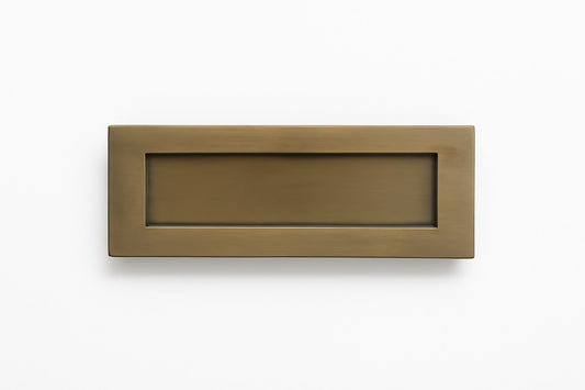 Solid Brass Victorian Letterbox Finished in Antique Satin Brass Letter Plate (10''x3'') High quality Excellent Finish