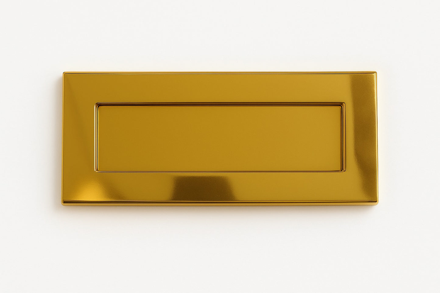 Solid Brass Victorian Letterbox Finished in Polished Satin Brass Letter Plate (10''x4'')