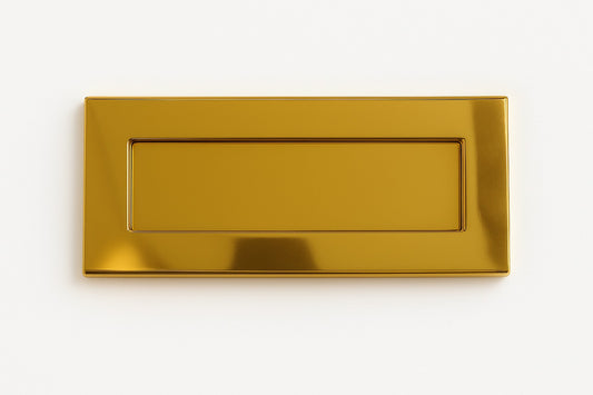 Solid Brass Victorian Letterbox Finished in Polished Satin Brass Letter Plate (10''x4'')