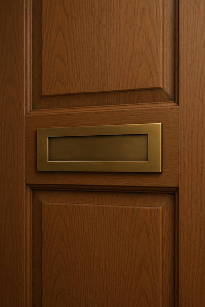 Solid Brass Victorian Letterbox Finished in Antique Satin Brass Letter Plate (10''x3'') High quality Excellent Finish