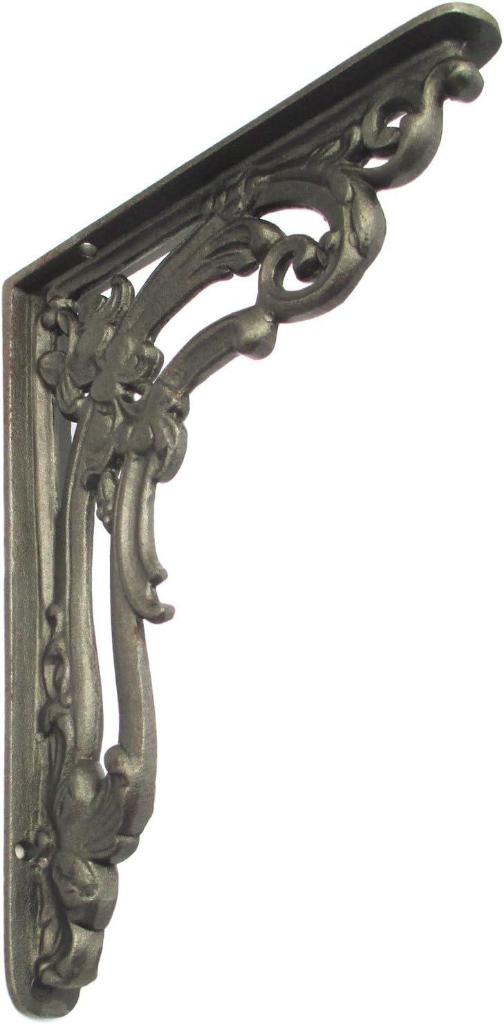 Antique Victorian Iron Shelf Brackets | Solid Iron 150x200mm Rustic Décor