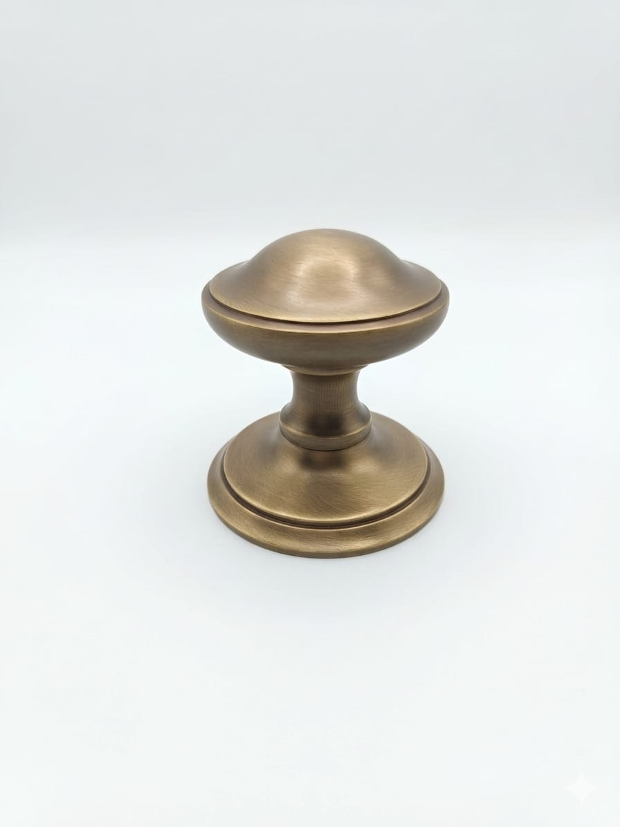 Solid Brass Centre Door Knob Antique Brass