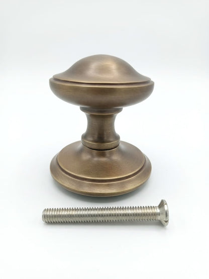 Solid Brass Centre Door Knob Antique Brass
