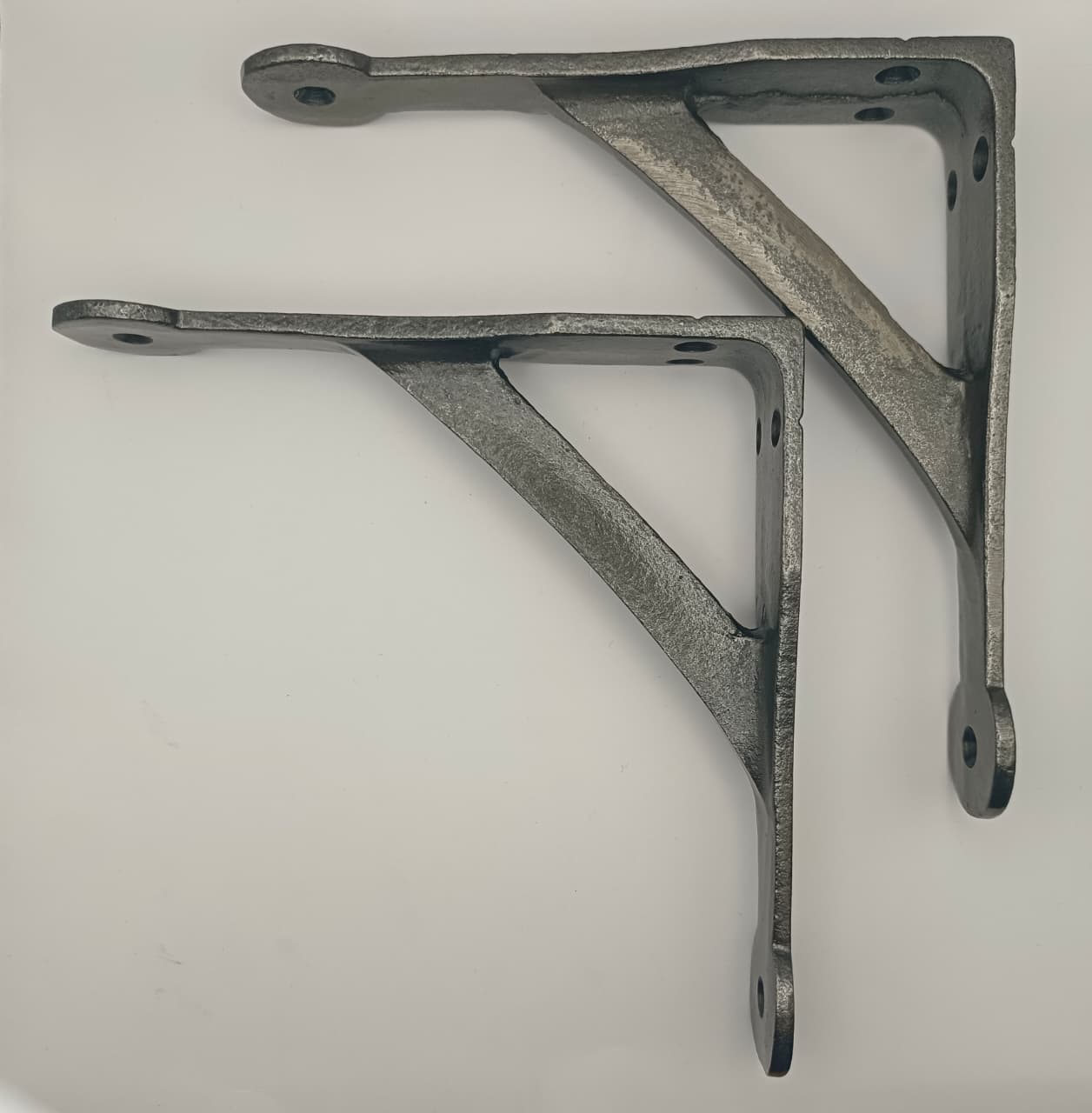 IRON PENNY END SHELF BRACKET 6x6 INCH BRACKET ANTIQUE IRON (Pair)