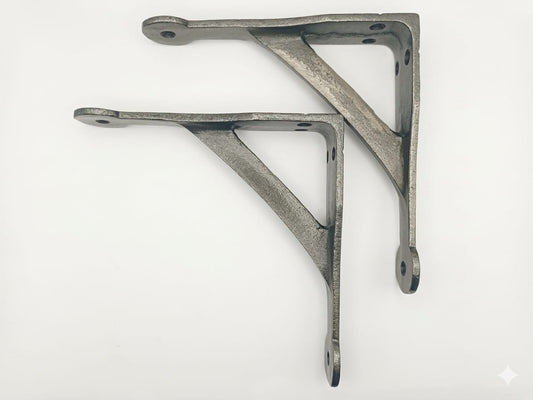 IRON PENNY END SHELF BRACKET 6x6 INCH BRACKET ANTIQUE IRON (Pair)