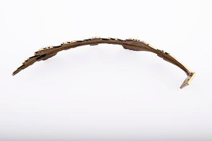 Contemporary Curtain Tie back Hold Back Leaf Curtain Tieback Home Decoration - Solid Brass Casting Finished in Antique Chrome (Polished Brass)