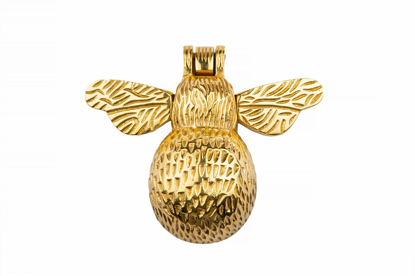 B&M - Solid Brass Bumble Bee Door Knocker Polished Brass Supplied with Matching Fixing Screws