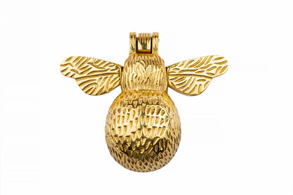 B&M - Solid Brass Bumble Bee Door Knocker Polished Brass Supplied with Matching Fixing Screws