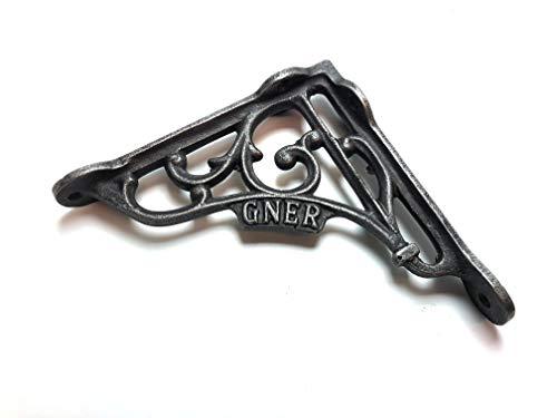 Wonderful Cast Iron Wall Shelf Brackets from a Steam Railway Carriage (1&nbsp;Pair)