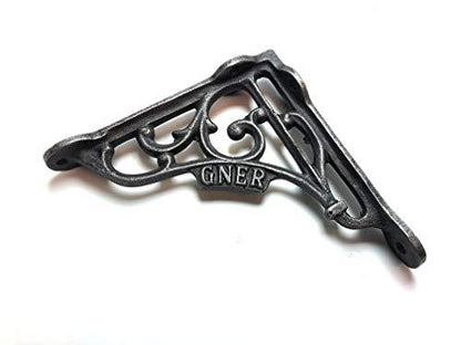 Wonderful Cast Iron Wall Shelf Brackets from a Steam Railway Carriage (1&nbsp;Pair)