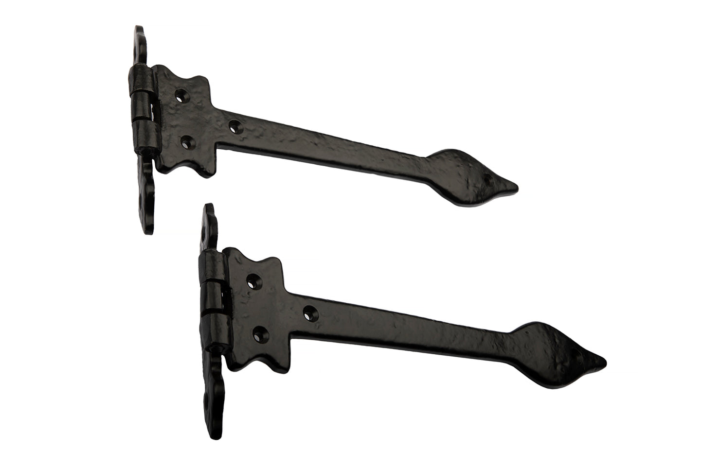 Malleable Antique Black Cast Iron Leaf Hinge - 9'' (229mm) 1 Pair