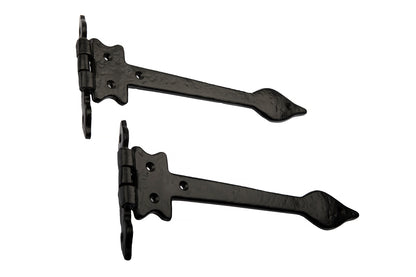 Malleable Antique Black Cast Iron Leaf Hinge - 9'' (229mm) 1 Pair