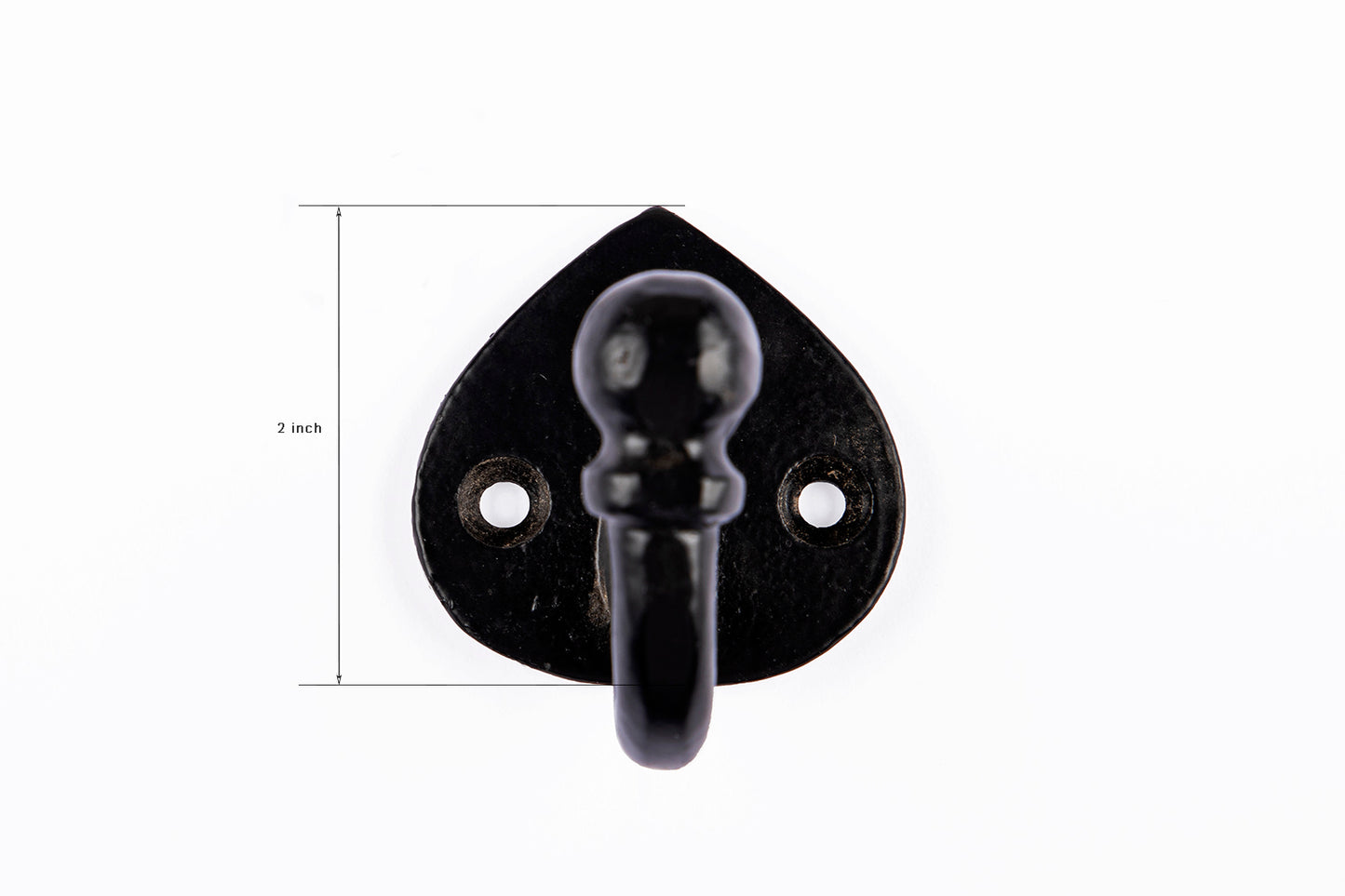 Single Hook Antique Black - Cast Iron - Pack of 3