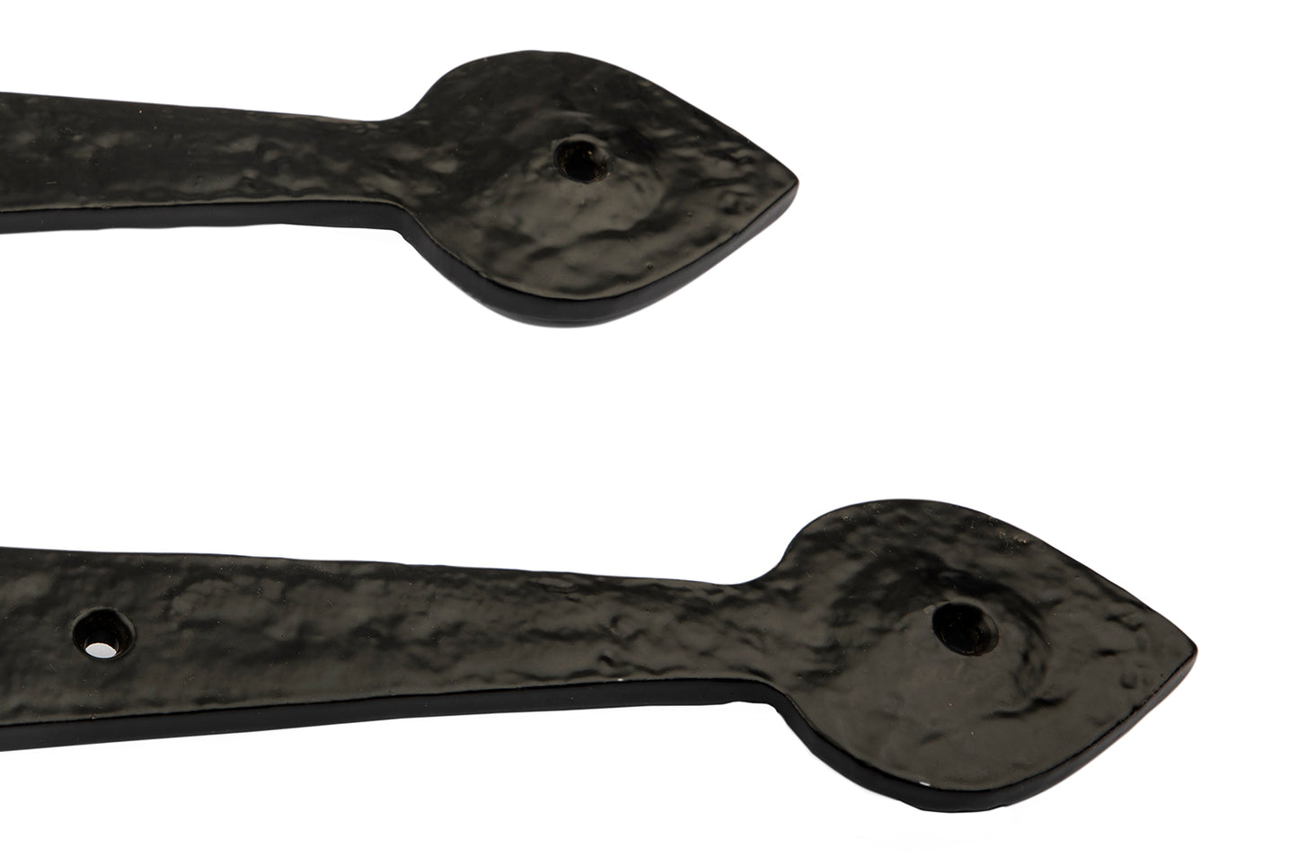 B&M - 12'' Spear End Door Tee Hinges in Black Cast Iron (Pair)
