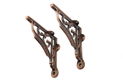5x5 Shelf Brackets Singer Corp Antique Copper - Cast Iron