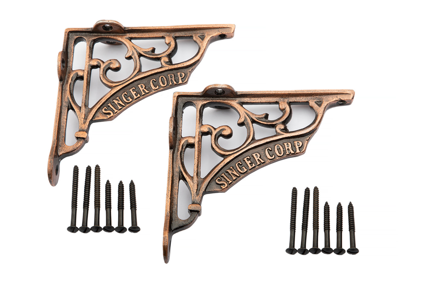 5x5 Shelf Brackets Singer Corp Antique Copper - Cast Iron