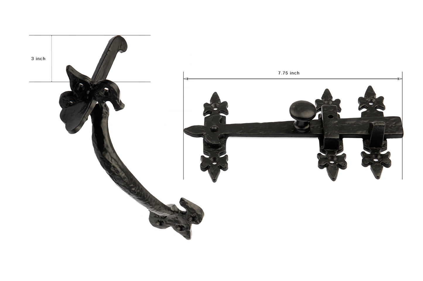 FLEUR DE LYS SUFFOCK THUMB LATCH