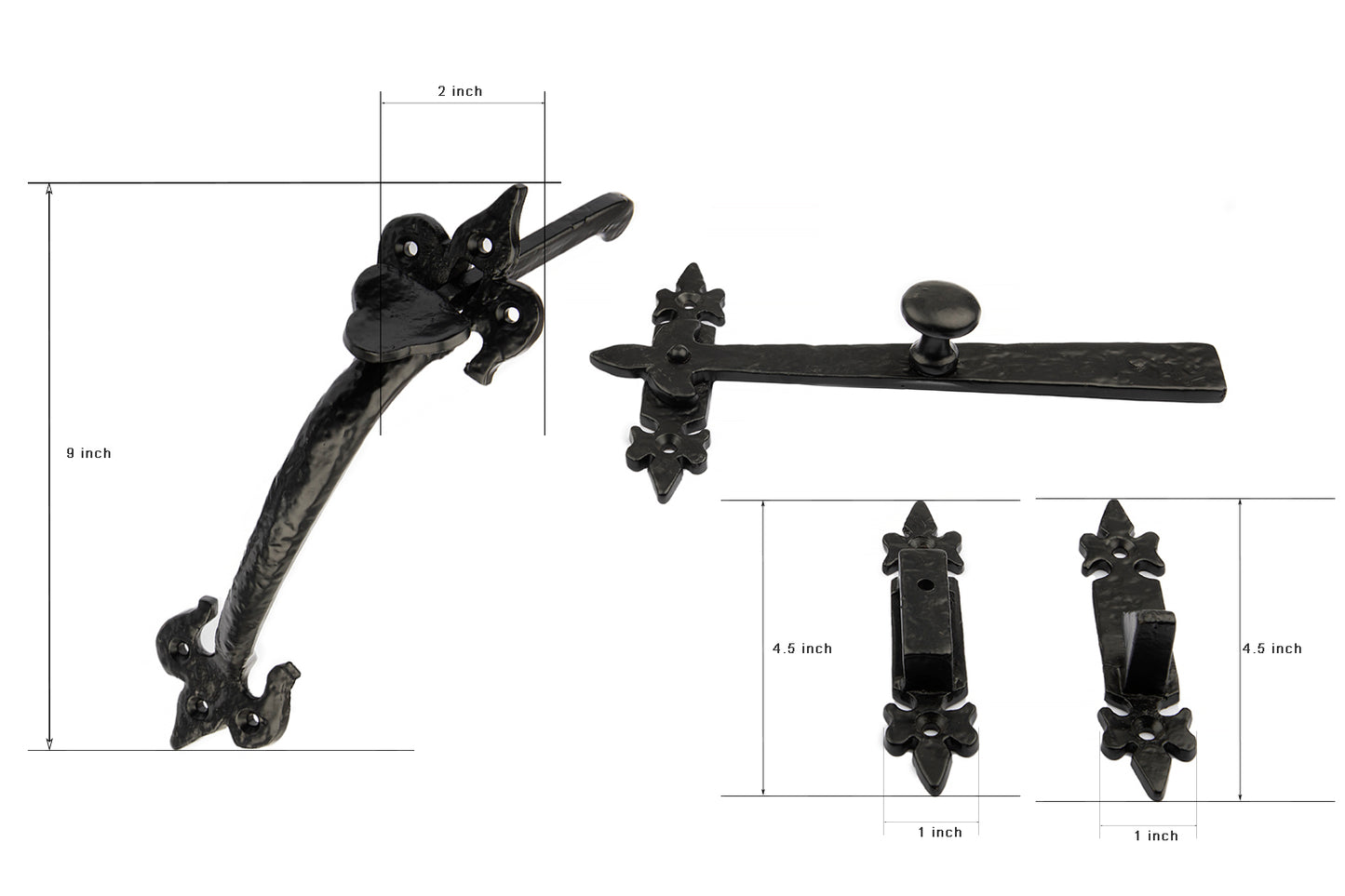 FLEUR DE LYS SUFFOCK THUMB LATCH